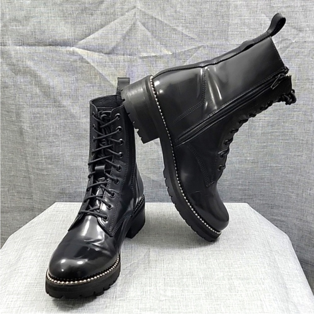 Steve Madden Black Combat Boots